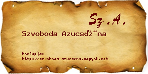 Szvoboda Azucséna névjegykártya